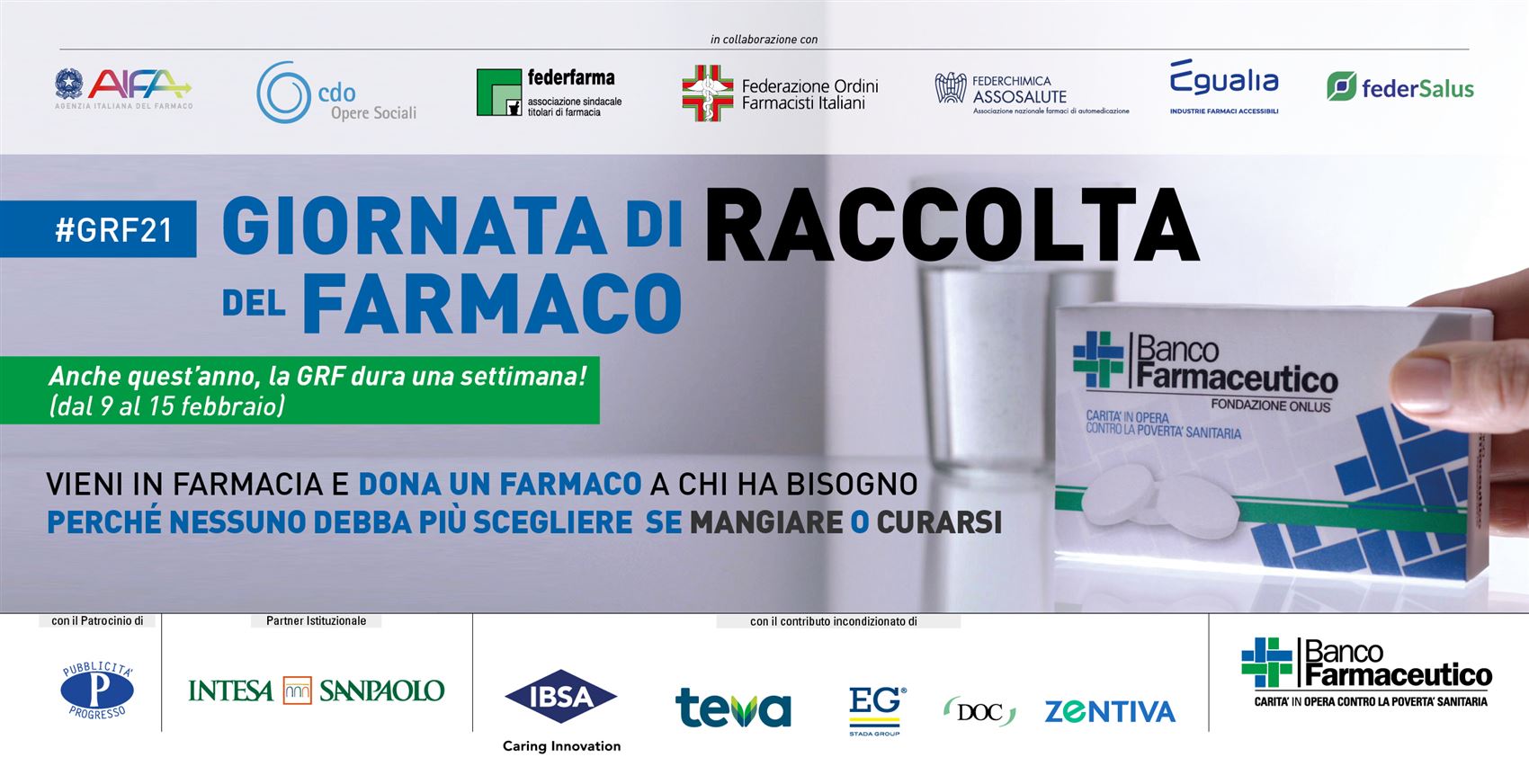 Isola Rizza 8 – 14 febbraio 2022 Giornata di raccolta del farmaco
