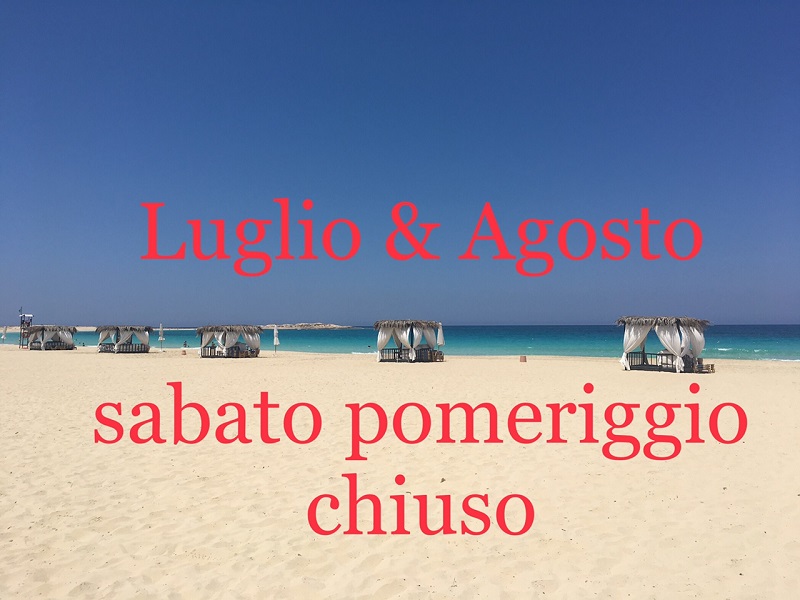 variazione orario Luglio&Agosto