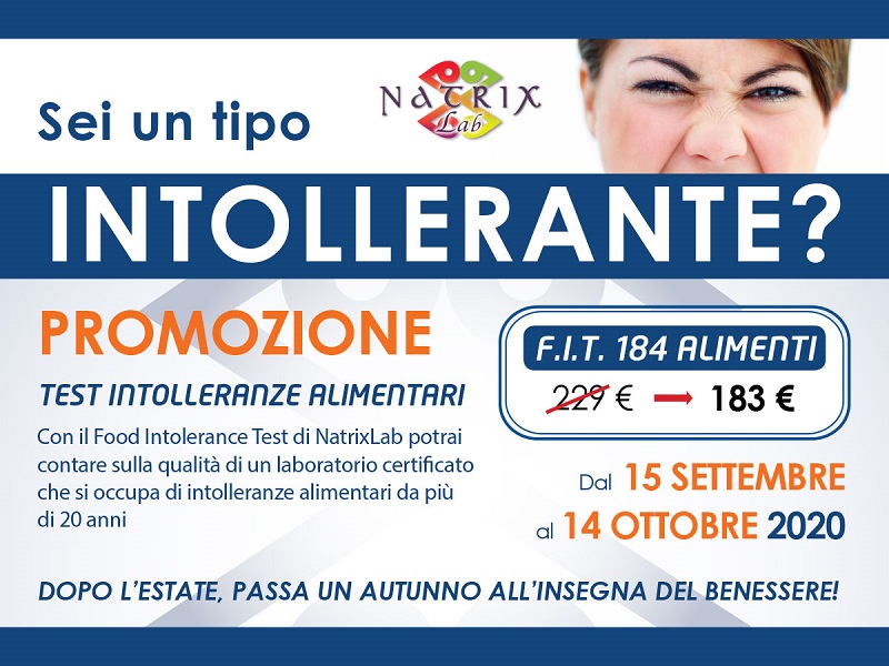 TEST INTOLLERANZE ALIMENTARI