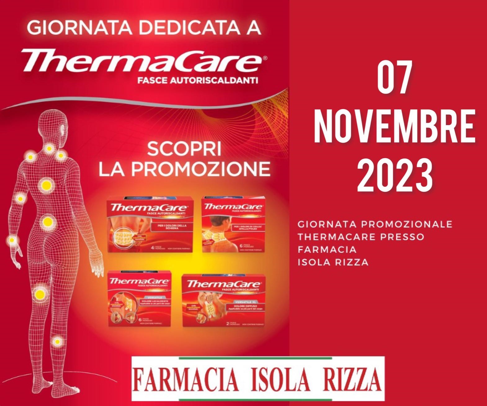 MARTEDI’ 07 NOVEMBRE giornata dedicata a THERMACARE